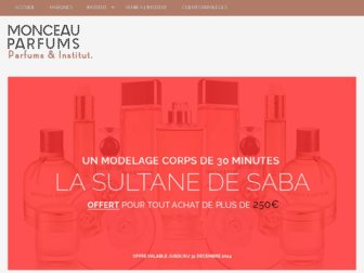 monceau-parfums.fr website preview