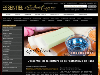 essentielcosmetique.com website preview