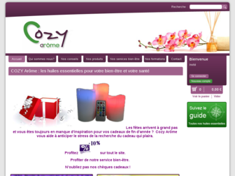 cozy-arome.com website preview