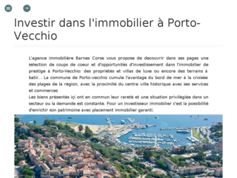immobilier-portovecchio.fr website preview