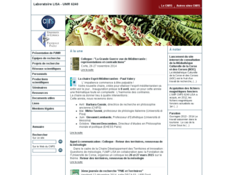 umrlisa.univ-corse.fr website preview