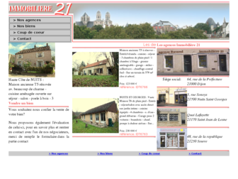 immobiliere21.com website preview