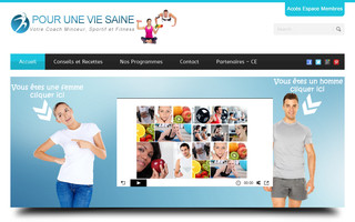 pouruneviesaine.com website preview