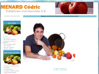 cedricmenarddieteticien.com website preview