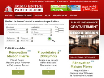 creuse.immo-entre-particuliers.com website preview