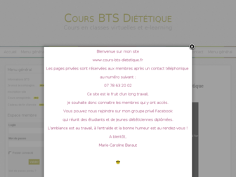 cours-bts-dietetique.fr website preview