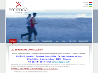 esciencia-formation.fr website preview