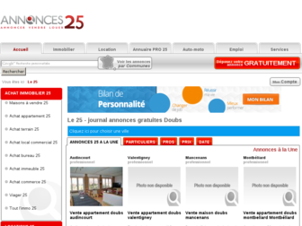annonces25.fr website preview
