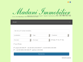 madani-immobilier.com website preview