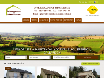 maintenonimmobilier.com website preview