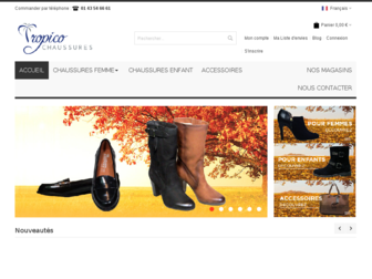 tropico-chaussures.com website preview