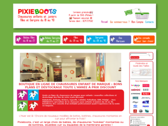 pixieboots.fr website preview