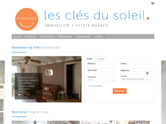 clesdusoleil.com website preview