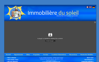 immobilierdusoleil.com website preview