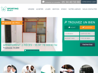 sporting-immobilier.fr website preview