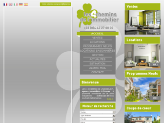 4cheminsimmobilier.com website preview