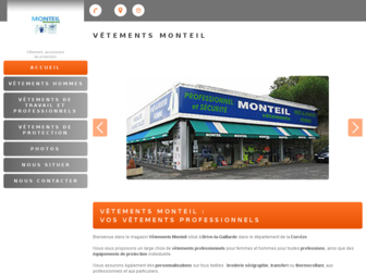 vetements-professionnels-monteil.fr website preview