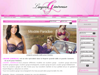 lingerie-genereuse.fr website preview