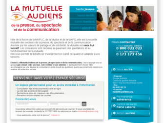 la-mutuelle-audiens-presse-spectacle-communication.audiens.org website preview