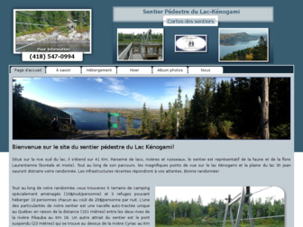 sentierpedestredulackenogami.com website preview