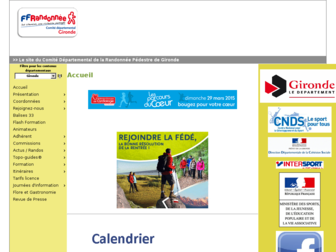 gironde.ffrandonnee.fr website preview