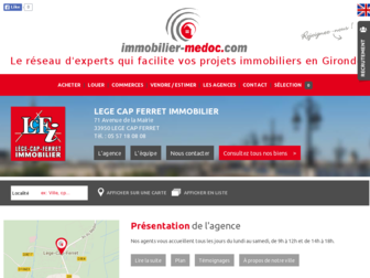 lege-cap-ferret.immobilier-medoc.com website preview