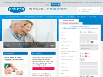 mutuelle-miltis.fr website preview