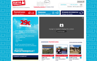 partirtranquille.com website preview