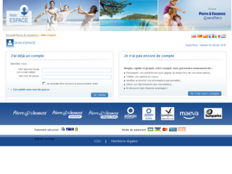 my.pierreetvacances.com website preview