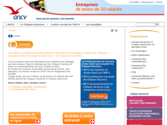 professionnelsdutourisme.ancv.com website preview