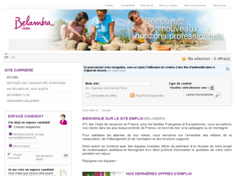 recrute.belambra.fr website preview