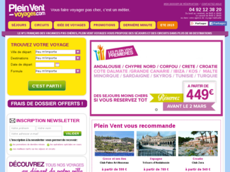 pleinvent-voyages.com website preview