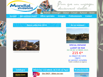 mondial-evasion.fr website preview