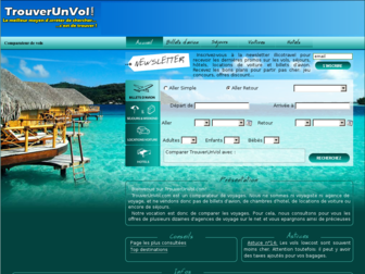 trouverunvol.com website preview