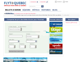 flytoquebec.com website preview