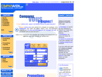 comparavion.com website preview