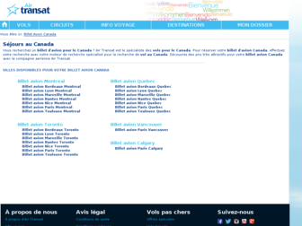 vols.airtransat.fr website preview