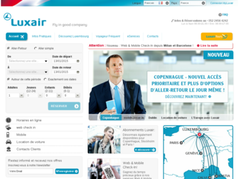 luxair.fr website preview