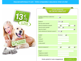 mutuelle-animaux-az.com website preview