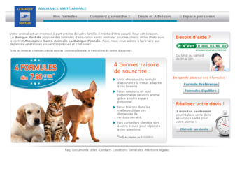 assurancesanteanimale.labanquepostale.fr website preview