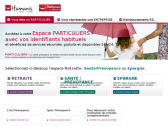 espaceparticuliers.humanis.com website preview