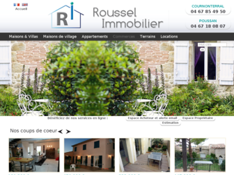 rousselimmobilier.com website preview
