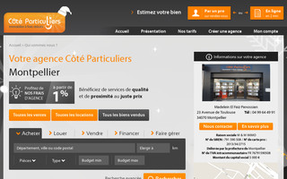 montpellier.coteparticuliers.com website preview