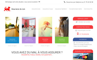 assurancedulion.fr website preview