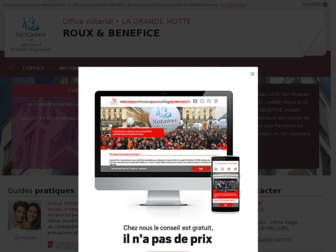 roux-et-benefice-lagrandemotte.notaires.fr website preview