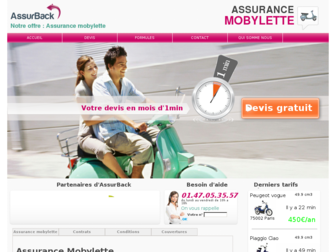 assurancemobylette.fr website preview