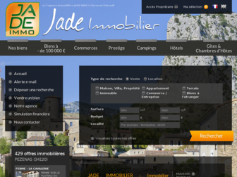pezenas.jade-immo.com website preview