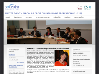masterdroitpatrimoine.dauphine.fr website preview