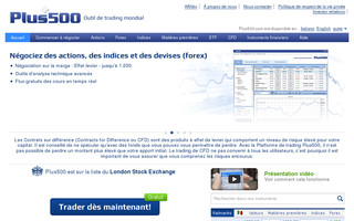 plus500.fr website preview