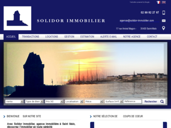 solidor-immobilier.com website preview